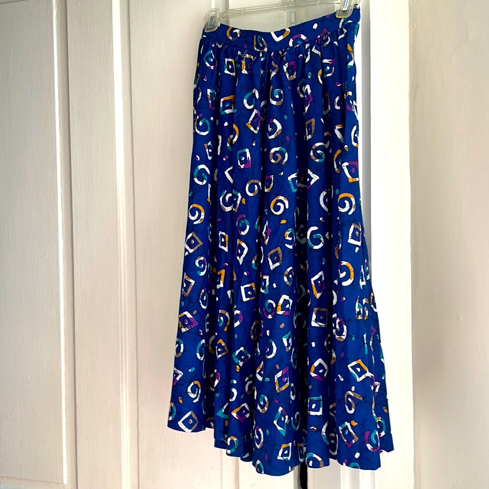 80s Vintage Cotton Circle Skirt